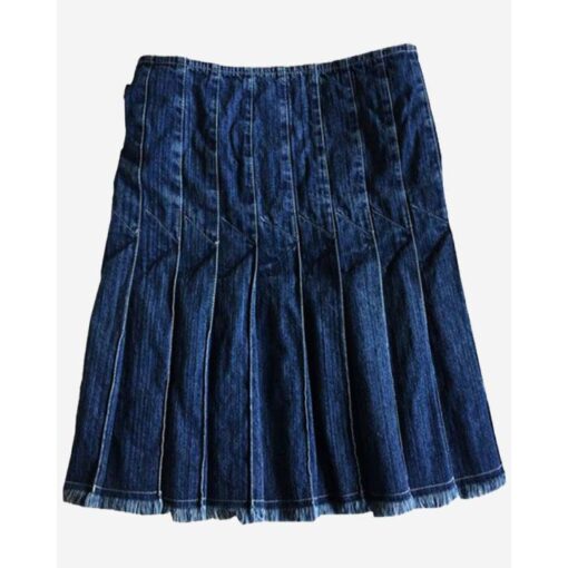 Women Blue Denim Pleated Kilt | Women Kilt | usakiltshop.com