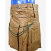 Man Brown Leather Utility Kilt