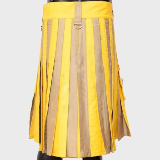 Khaki and Yellow Hybrid Kilt - Image 4