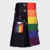 LBGTQ Rainbow Utility Kilt | Gay Kilt | usakiltshop.com