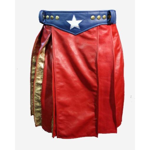 Wonder Women Leather Kilt
